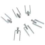 DEBFLEX Switchgear Fixing Accessories for electricity Casual Range Set of 6 Claws + 6 Metal screws, 742010, Grey