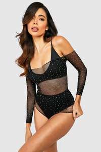 Diamante Bodystocking now £6 plus free Delivery with code Sold & delivered by boohoo @ Debenhams