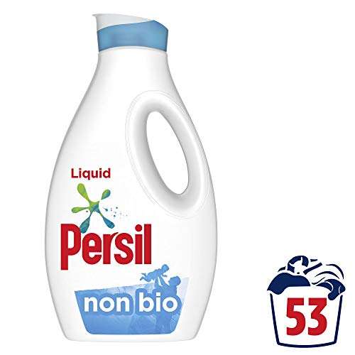 Persil Non Bio Laundry Washing Liquid Detergent 53 Wash 1431 ml, £5.58 + £4.49 non prime (£5.30 or less with S&S) @ Amazon