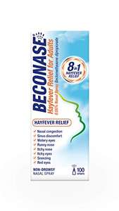 Beconase Hayfever Relief Nasal Spray, 8 in 1, 100 Sprays - £3.19 @ Amazon (Prime Exclusive Deal)