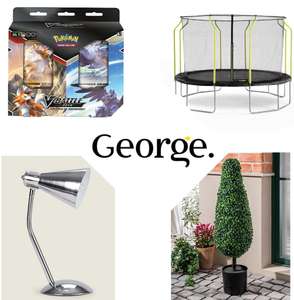 Extra 25% off at checkout at George includes Home, Toys, Lego, Pokemon, Garden + free click & collect