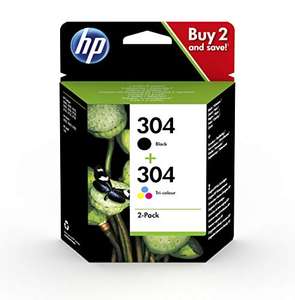 HP 304 2 Pack Tri-colour Black Original Ink Cartridge - £18.89 @ Amazon