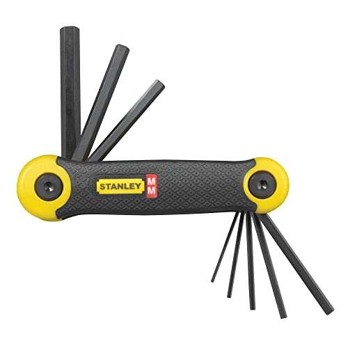STANLEY Metric Folding Hex Key Set Pocket Size (8 Pieces) 2-69-264, Pack of 1 £6.69 Prime Exclusive @ Amazon