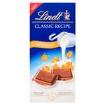 Lindt Classic Recipe Chocolate Bar (Caramel Sea Salt / Hazelnut / Crispy / Plain) 125g (Nectar Price)