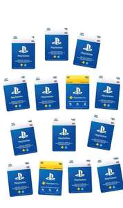 15% off all PlayStation Gift Cards - from £4.25 for £5 to £85 for £100