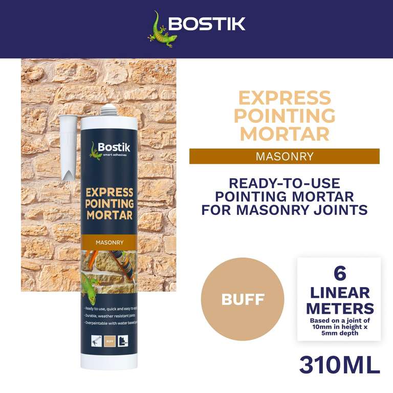Bostik Express Pointing Mortar Buff - 310ml - Ready-to-Use | Hotukdeals