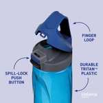 Sistema Tritan Adventum Water Bottle 900ml Leak Proof Water Bottle with Push Button Lid BPA Free Assorted Colours