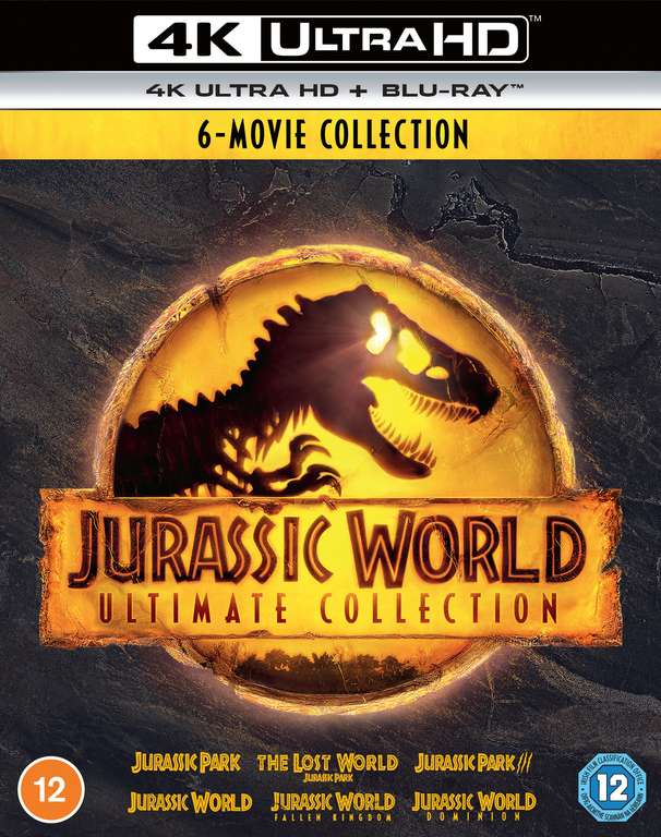 Jurrassic World Ultimate Collection 6 films 4k Blu Ray