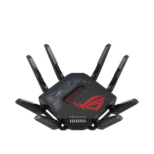 ASUS ROG Rapture GT-BE98 Quad-band WiFi 7 AiMesh Extendable Gaming Router, 25Gbps