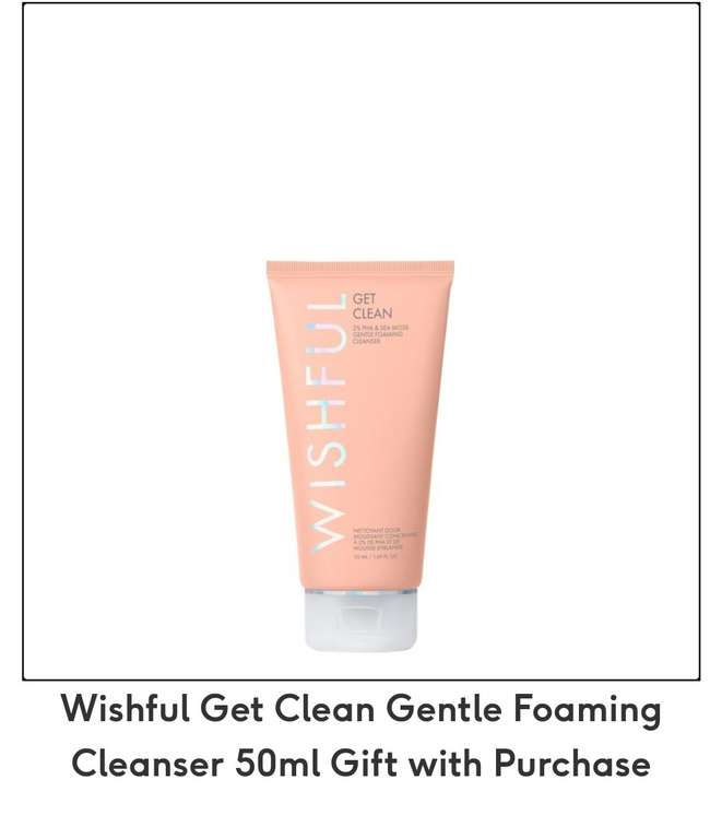 Free Wishful Get Clean Cleanser when you spend £35 on selected Huda @ Boots