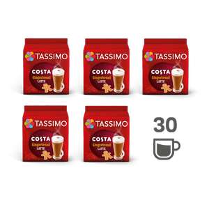 Tassimo Costa Gingerbread Latte 5 packs of 6 drinks (30 drinks) - £11.48 + £3.95 Delivery @ Tassimo Shop