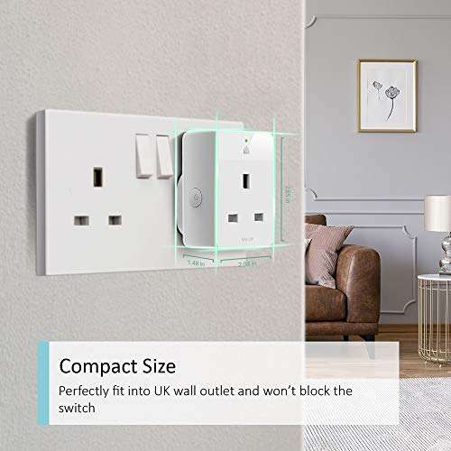Kasa Mini Smart Plug by TP-Link, WiFi Outlet with Energy Monitoring £14.99 @ Amazon