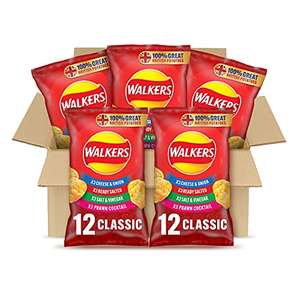 Walkers Classic Variety Crisps Box (60 Single Bags) - £8 @ Amazon