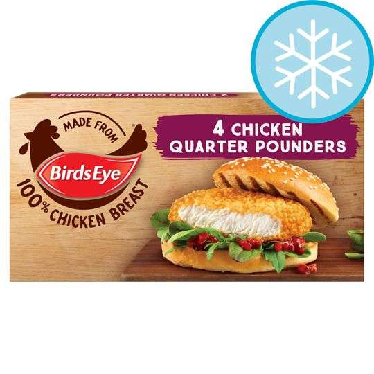 Birds Eye 4 Chicken Quarter Pounders 454G (clubcard price)