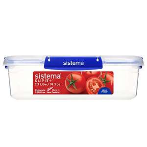 Sistema KLIP IT PLUS Food Storage Container | 2.2L £2.55 @ Amazon + buy 4 save 5%