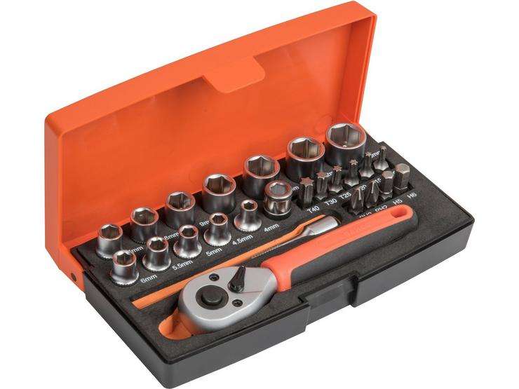 Bahco 25pc 1/4" Socket Set - £20.99 + Free Click & Collect @ Halfords