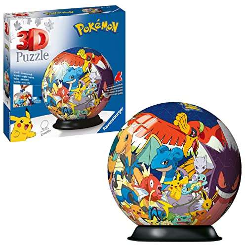 Ravensburger Pokemon 3D Jigsaw Puzzle Ball for Kids Age 6 Years Up - 72 Pieces - No Glue Required - Gifts for Boys and Girls