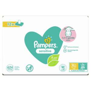 pampers sensitive baby wipes 12 x 52 packs £9 at Morrisons Online