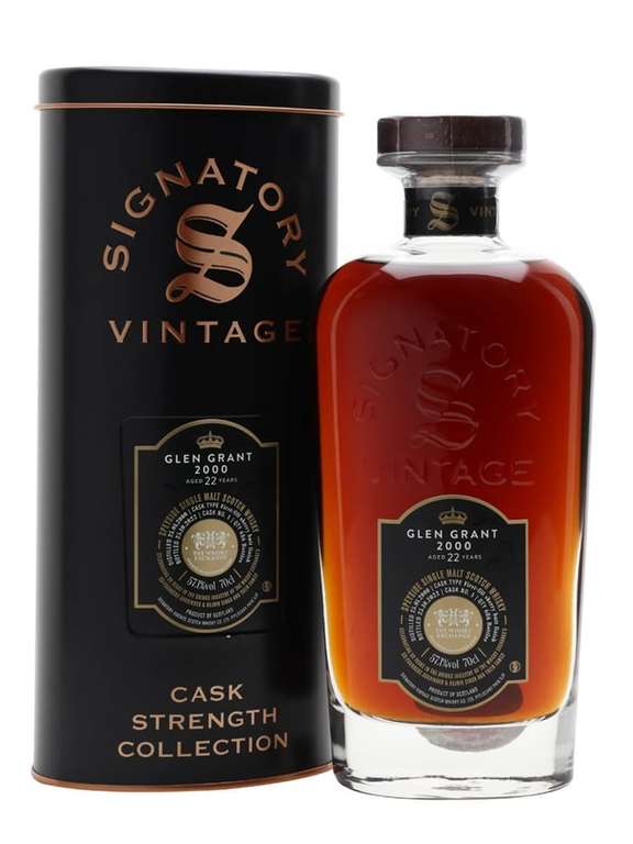 Signatory Glen Grant 2000 22 Year Old Cask Strength Speyside Single ...