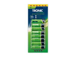 Tronic Rechargeable Batteries 8xAA or 8XAAA for £6.99 @ lidl