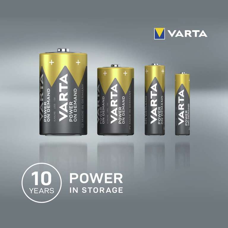 VARTA Power on demand AAA micro Alkaline Batteries 40 Pack