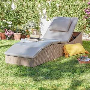 Natural Folding Rattan Sun Lounger - £200 with code + free delivery @ Homebase