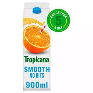 Tropicana Smooth Orange Juice 900ml - £1.25 @ Asda