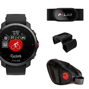 Polar Grit X HR Cycling Bundle Outdoor Multi Sport Watch - Limited Edition including H10 Heart Rate Monitor, Wheel Mount, Saddle Bag