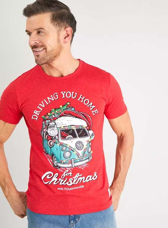 Christmas Volkswagen VW Red Santa T-Shirt £9.00 + Free click and collect @Argos