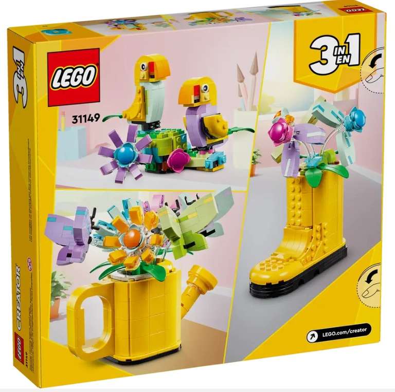 LEGO Creator 31149 3-in-1 Flowers in Watering Can Set / 31148 3-in-1 Retro  Roller Skate Set (Free C & C)