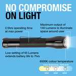 Ring Automotive Zoom140 LED Rechargeable Torch Aluminium - £8.47 @ Amazon