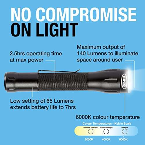 Ring Automotive Zoom140 LED Rechargeable Torch Aluminium - £8.47 @ Amazon