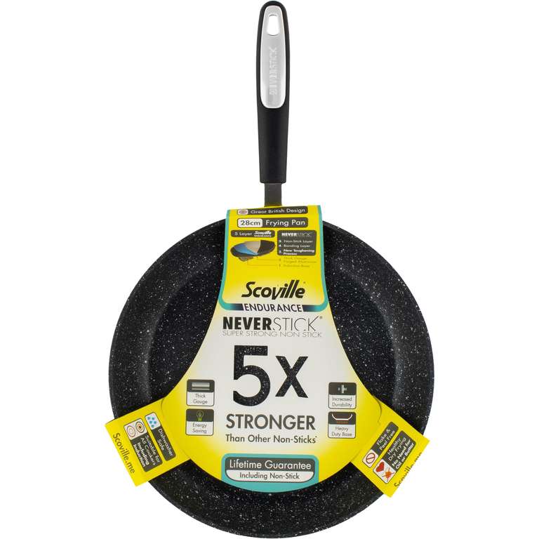 Scoville Endurance 'Neverstick' Frying Pan with Lifetime Guarantee - 28cm