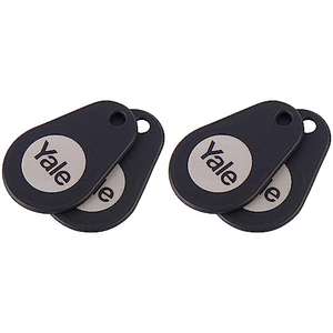 Yale P-YD-01-CON-RFIDT-BL Smart Door Lock Key Tags, Black, 2 Count (Pack of 2), One Size