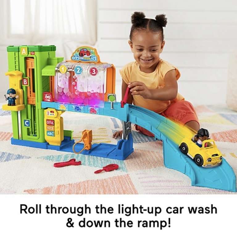 Fisher-Price Little People Light-Up Learning Garage Free c&c