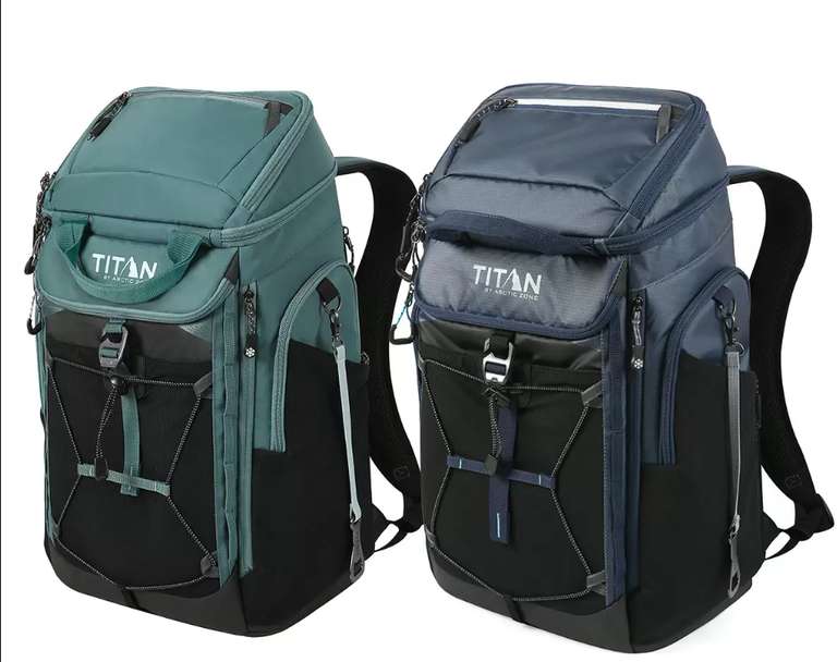 Titan 26 Can Backpack Cooler Navy / Green