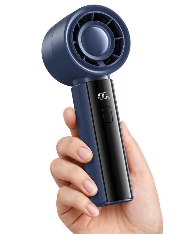 gaiatop Powerful Handheld Fan Rechargeable, High Speed 100-Level Turbo Cooling - Blue | Black / Pink £9.99 - Sold By Gaiatop / FBA