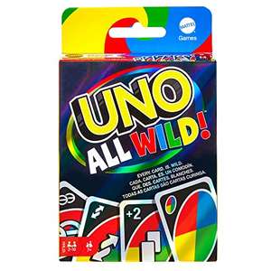 UNO All Wild Card Game with 112 Cards, Gift for Kid, Family & Adult Game Night for Players 7 Years & Older £6.60 @ Amazon