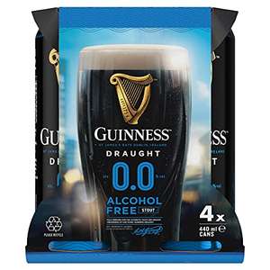 Guinness Draught 0% Alcohol Free 4x440ml - £3.50 at Amazon