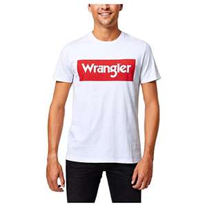 Wrangler Men's Logo Tee T-Shirt, white £6 / blue £10 / Rocco red and lovely mango £12.89 @ Amazon