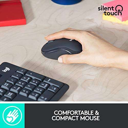 Logitech MK295 Wireless Mouse & Keyboard Combo – SilentTouch Tech, Full Numpad - £22.99 @ Amazon