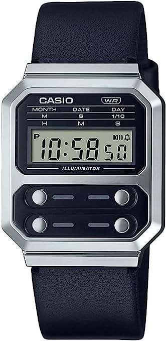 Casio Collection Vintage Mens Digital Watch, available in Silver,Black/Silver, and Black/Gold sold by WatchNation
