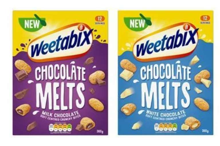 Weetabix Chocolate Melts - Milk/White Chocolate 360g £1.39 @ Farmfoods [Ipswich/Ilford]