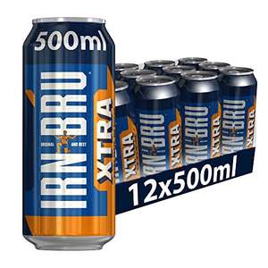 IRN-BRU Xtra Drink Sugar Free, Multi Pack, 12x500 ml Big Can (£5.56 or less with S&S)