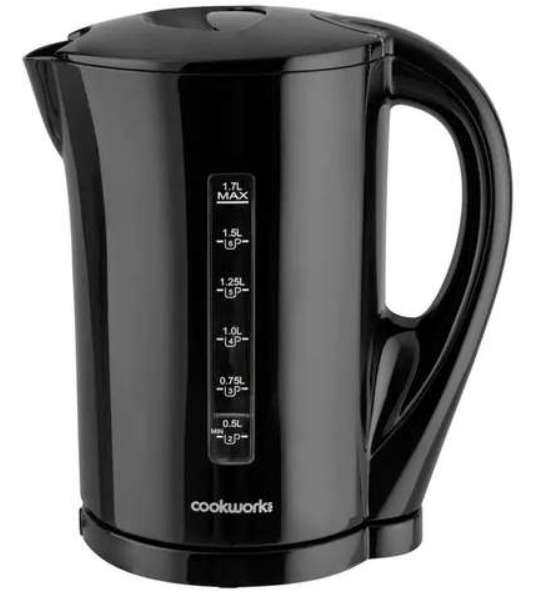 Cookworks 1.7L Kettle (Black / White) - £10.12 (Free Click & Collect) @ Argos