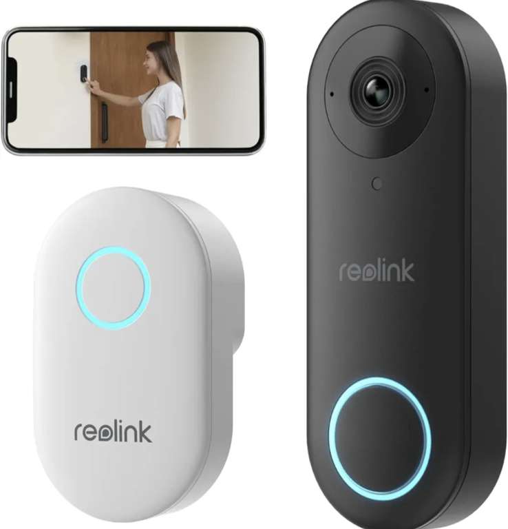 Reolink Video Doorbell Camera Wired 2K WiFi £73.99 with voucher, sold by ReolinkEU FBA