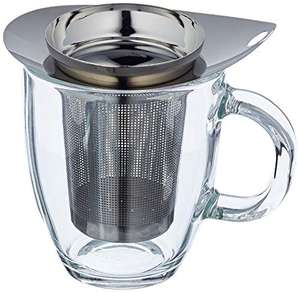 Bodum K11239-16 NEW YO-YO Glass Mug with Tea Strainer (0.35 L/12 oz) Chrome £12.02 @ Amazon