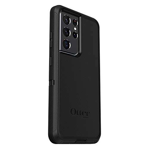 OtterBox Defender Case for Samsung Galaxy S21 Ultra 5G, Shockproof, Drop Proof, Ultra-Rugged, Protective Case,Black, No Packaging