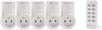 SCS Sentinel Set of 5 Remote Controlled Plug Sockets (2300 W) (European 2 pin)