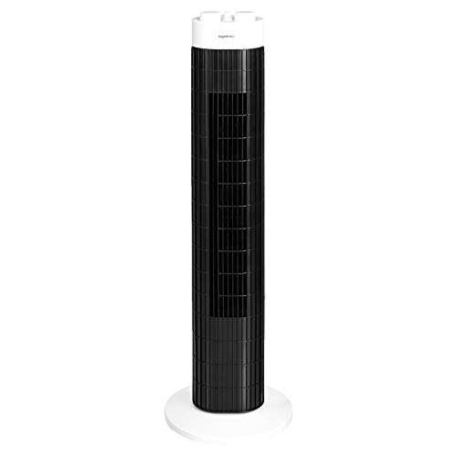 Amazon Basics 3 Speed Oscillating Portable Tower Fan with Timer, 45 Watts, White £18.76 @ Amazon
